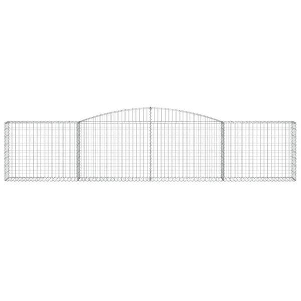 vidaXL Paniers à gabions arqués 6 pcs 400x30x80/100 cm Fer galvanisé