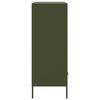 vidaXL Buffet haut vert olive 68x39x101,5 cm acier
