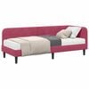 vidaXL Cadre de lit d'angle avec matelas Bordeaux 80 x 200 cm Velours