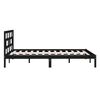 vidaXL Cadre de lit sans matelas noir bois massif 140x190 cm