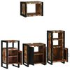 vidaXL Ensemble de mobilier de salle de bain 4 pcs Bois Recycl&eacute; Solide