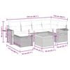 vidaXL Salon de jardin avec coussins 7 pcs gris résine tressée