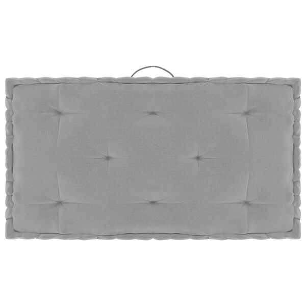 vidaXL Coussins de plancher de palette lot de 4 Gris Coton