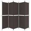 vidaXL Cloison de séparation 5 panneaux Marron 250x200 cm Tissu