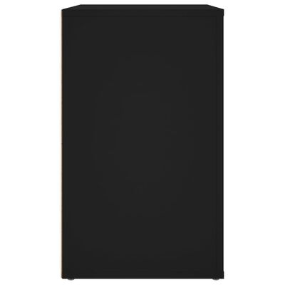 vidaXL Table de chevet Noir 50x36x60 cm Bois d’ingénierie