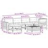 vidaXL Salon de jardin 7 pcs avec coussins blanc bois de pin massif