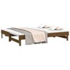 vidaXL Lit coulissant sans matelas marron miel 2x(100x200) cm