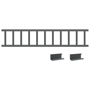 vidaXL Protection de neige pour toit Anthracite 100 x 2,5 x 20 cm