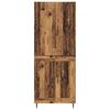 vidaXL Haut Armoire 2 pcs Bois Ancien Bois Agglom&eacute;r&eacute; et Verre