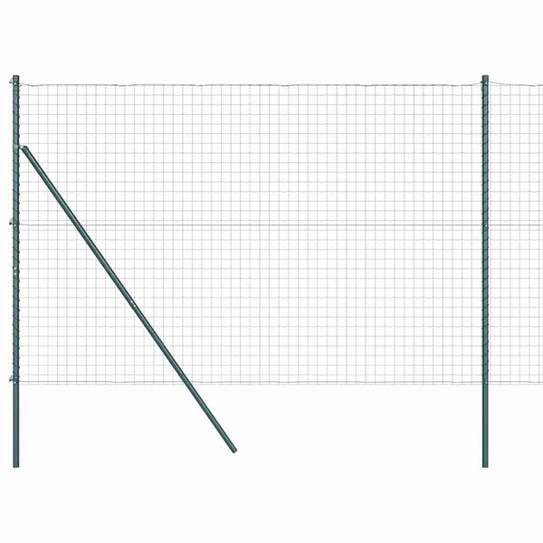 vidaXL Cl&ocirc;ture avec poteau Vert 1,6 x 10 m Acier et PVC