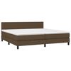 vidaXL Sommier &agrave; lattes de lit avec matelas Marron fonc&eacute; 200x200 cm