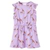 Robe enfant manches &agrave; volants cordon de serrage lila 92