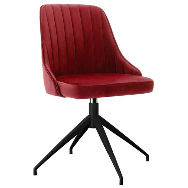vidaXL Chaises &agrave; manger lot de 6 rouge bordeaux velours