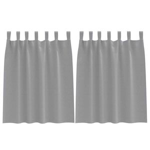 vidaXL Rideaux occultants avec anneaux 2 pcs Gris clair 140 x 140 cm