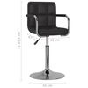vidaXL Tabouret de bar Noir Similicuir