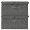 vidaXL Boîtes de rangement 2 pcs Tissu 50x30x25 cm Anthracite