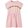 Robe pour enfants avec cordon de serrage rose clair 128