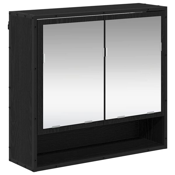vidaXL &Eacute;tag&egrave;re Murale avec &eacute;tag&egrave;re Ch&ecirc;ne noir 65 x 20 x 60 cm