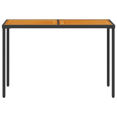 vidaXL Table de jardin avec dessus en bois d'acacia noir 115x54x74 cm