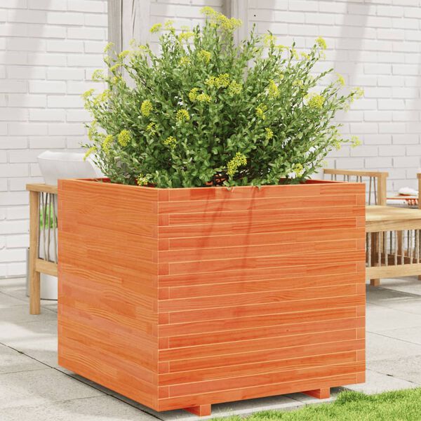 vidaXL Jardini&egrave;re cire marron 80x80x72 cm bois de pin massif