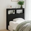 vidaXL Armoire tête de lit avec LED noir 100x17x102 cm