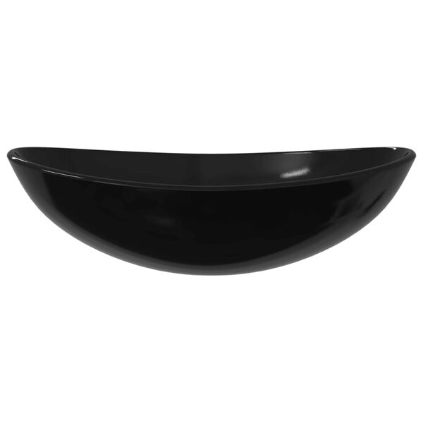 vidaXL Lavabo Verre tremp&eacute; 54,5x35x15,5 cm Noir