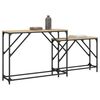 vidaXL Tables console gigognes 2 pcs chêne sonoma bois d'ingénierie