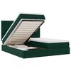 VidaXL Cadre de lit ottoman avec matelas vert fonc&eacute; 180x200cm velours