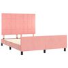 vidaXL Cadre de lit sans matelas rose 140x190 cm velours