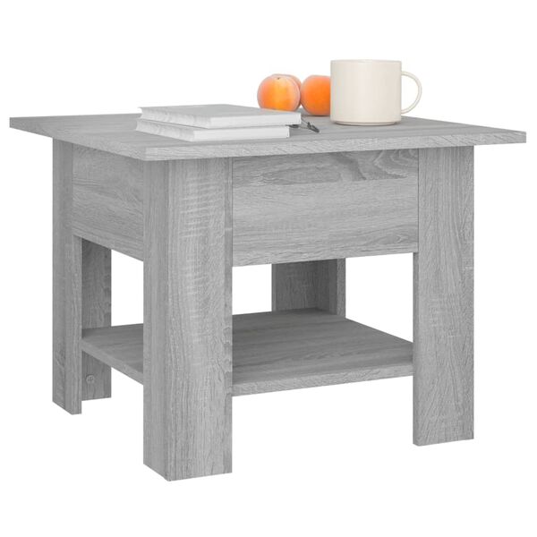 vidaXL Table basse Sonoma gris 55x55x42 cm bois d'ing&eacute;nierie