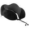 vidaXL Oreiller de Voyage pour le Cou R&eacute;glable Noir 27 x 26 x 14 cm