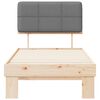 vidaXL Cadre de lit avec t&ecirc;te de lit rembourr&eacute;e Gris clair 80 x 200 cm