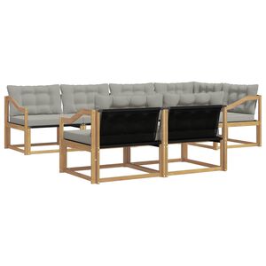 vidaXL Ensemble de canap&eacute;s d'ext&eacute;rieur 7 pcs Blanc et gris clair