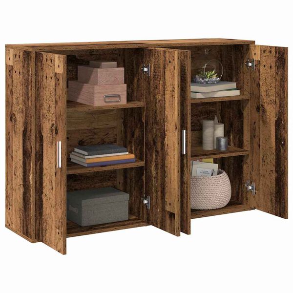 vidaXL Buffet 2 pcs Bois ancien 60 x 31 x 84 cm Bois d'ing&eacute;nierie