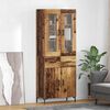 vidaXL Haut Armoire avec tiroir 2 pcs Bois ancien Bois d'ing&eacute;nierie
