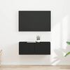 vidaXL Meuble TV mural 2 pcs Noir 60 x 31 x 29.5 cm Bois d'ing&eacute;nierie