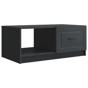 vidaXL Table basse Noir 90 x 50 x 37 cm Bois d'ing&eacute;nierie