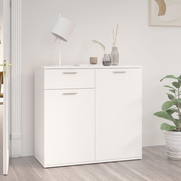vidaXL Buffet blanc 80x36x75 cm bois d'ing&eacute;nierie
