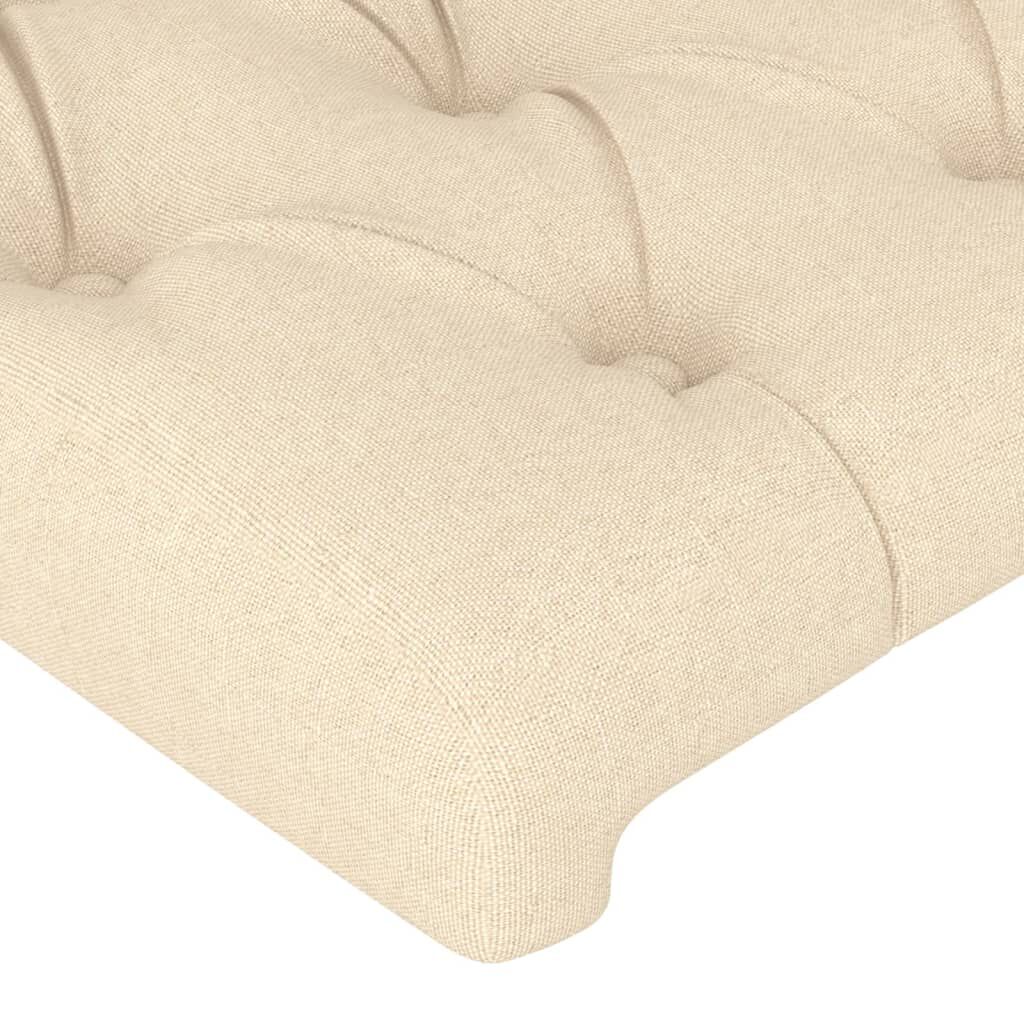 vidaXL Tête de lit avec oreilles Crème 183x16x78/88 cm Tissu