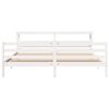 vidaXL Cadre de lit sans matelas blanc 200x200 cm bois massif de pin