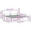 vidaXL Cadre de lit Marron et noir 180 x 200 cm Bois massif en pin