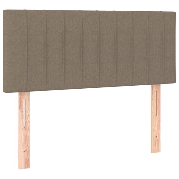 vidaXL T&ecirc;te de lit &agrave; LED Taupe 100x5x78/88 cm Tissu