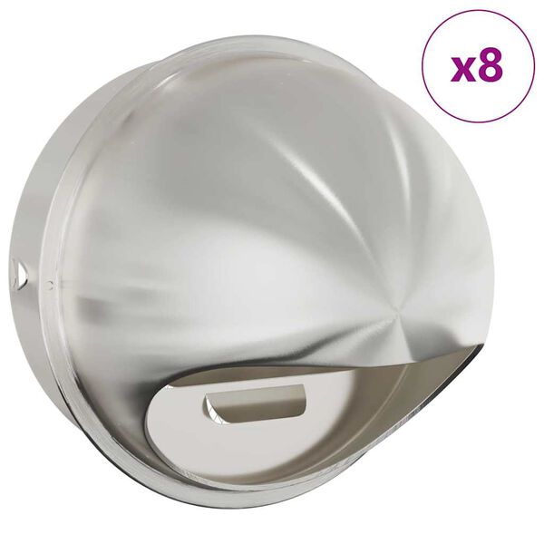vidaXL Couvre-vent Air 8 pcs Argent 200 mm Acier inoxydable
