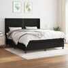 vidaXL Sommier &agrave; lattes de lit avec matelas Noir 160x200 cm Tissu