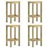 vidaXL Tabourets de bar de jardin lot de 4 Bois de pin imprégné