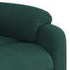 vidaXL Fauteuil de massage inclinable Vert fonc&eacute; Velours