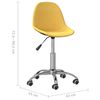 vidaXL Chaises pivotantes &agrave; manger lot de 4 jaune tissu