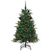 vidaXL Sapin de No&euml;l artificiel Vert 150 cm PVC, m&eacute;tal et plastique