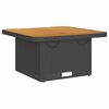 vidaXL Salon de jardin 7 pcs avec coussins Noir Résine tressée