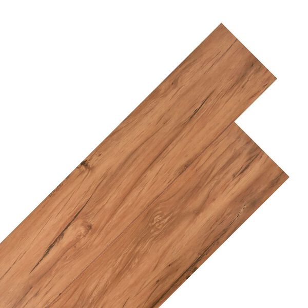vidaXL Planches de sol 18 pcs Marron 5,26 m&sup2; PVC